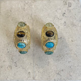 AUTUMN 26 SAMPLE SALE Gemstone Hoop Earrings 65