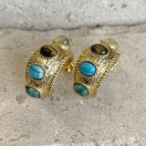 AUTUMN 26 SAMPLE SALE Gemstone Hoop Earrings 65