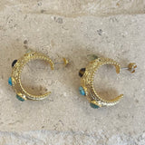 AUTUMN 26 SAMPLE SALE Gemstone Hoop Earrings 65