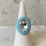 AUTUMN 26 SAMPLE SALE Large Crystal Ring 74