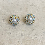 AUTUMN 26 SAMPLE SALE Mosaic Pearl Stud Earrings 75