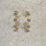 AUTUMN 26 SAMPLE SALE Large Blue Crystal Cosmic Hoop Earrings 76 NEW IMAGE