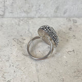 AUTUMN 26 SAMPLE SALE Silver Teardrop Crystal Ring 92
