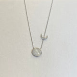AUTUMN 26 SAMPLE SALE Crescent Moonstone Necklace 98