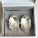 AUTUMN 26 SAMPLE SALE Matt Silver Mandorla Earrings 101