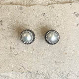 AUTUMN 26 SAMPLE SALE Silver Baroque Pearl Stud Earrings 103