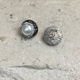 AUTUMN 26 SAMPLE SALE Silver Baroque Pearl Stud Earrings 103