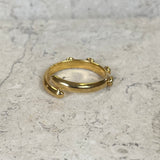 AUTUMN 26 SAMPLE SALE Green Embellished Ring 105
