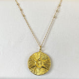 AUTUMN 26 SAMPLE SALE Long Emerald Pendant Necklace 106