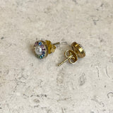 AUTUMN 26 SAMPLE SALE Pearl and Rainbow Crystal Stud Earrings 104