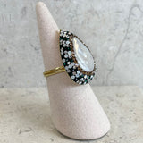 AUTUMN 26 SAMPLE SALE Baroque Pearl and Crystal Ring 112