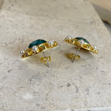 AUTUMN 26 SAMPLE SALE Emerald and Pearl Earrings 113