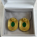 AUTUMN 26 SAMPLE SALE  Coco Malachite Earrings 114