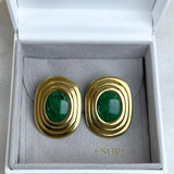 AUTUMN 26 SAMPLE SALE  Coco Malachite Earrings 114