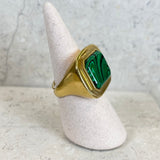 AUTUMN 26 SAMPLE SALE Statement Malachite Ring 115