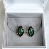 AUTUMN 26 SAMPLE SALE Malachite and Enamel Earrings 116