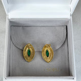 AUTUMN 26 SAMPLE SALE Malachite and Enamel Earrings 116