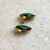 AUTUMN 26 SAMPLE SALE Malachite and Enamel Earrings 116