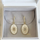 AUTUMN 26 SAMPLE SALE White Enamel Star Earrings 147