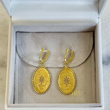AUTUMN 26 SAMPLE SALE White Enamel Star Earrings 147