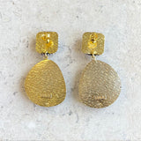 AUTUMN 26 SAMPLE SALE Green Cats Eye Drop Earrings 155