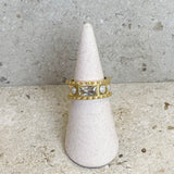 AUTUMN 26 SAMPLE SALE Crystal and White Ring 163