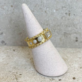 AUTUMN 26 SAMPLE SALE Crystal and White Ring 163