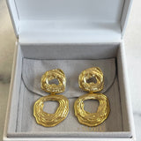 AUTUMN 26 SAMPLE SALE Gold Circle Earrings 165
