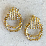 AUTUMN 26 SAMPLE SALE Crystal Embellished Statement Earrings 164