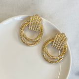 AUTUMN 26 SAMPLE SALE Crystal Embellished Statement Earrings 164