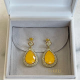 AUTUMN 26 SAMPLE SALE Yellow Crystal Earrings 180