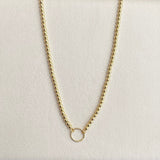 AUTUMN 26 SAMPLE SALE Gold Beaded Charm Chain Necklace 209