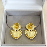AUTUMN 26 SAMPLE SALE Moonstone Heart Earrings 210