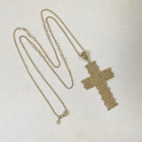 AUTUMN 26 SAMPLE SALE Mesh Cross Pendant Necklace 203
