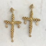 AUTUMN 26 SAMPLE SALE Ornate Cross Earrings 204