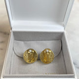 AUTUMN 26 SAMPLE SALE Onyx and Crystal Clip On Stud Earrings 227