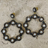 AUTUMN 26 SAMPLE SALE Baroque Pearl Hoop Earrings 228