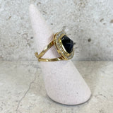 AUTUMN 26 SAMPLE SALE Onyx and Crystal Ring 222