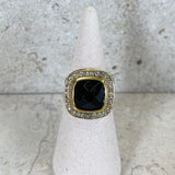 AUTUMN 26 SAMPLE SALE Onyx and Crystal Ring 222