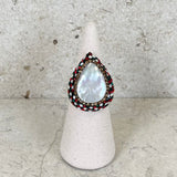 AUTUMN 26 SAMPLE SALE Baroque Pearl and Multicoloured Crystal Ring 233
