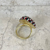 AUTUMN 26 SAMPLE SALE Baroque Pearl and Multicoloured Crystal Ring 233