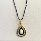 AUTUMN 26 SAMPLE SALE Teardrop Beaded Pendant Necklace 252