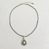 AUTUMN 26 SAMPLE SALE Teardrop Beaded Pendant Necklace 252