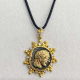 AUTUMN 26 SAMPLE SALE Statement Coin Pendant Necklace 253