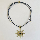 AUTUMN 26 SAMPLE SALE Corded Necklace with Sun Pendant 255