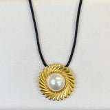 AUTUMN 26 SAMPLE SALE Corded Necklace with Pearl Pendant 257