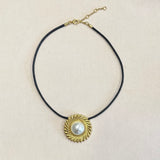 AUTUMN 26 SAMPLE SALE Corded Necklace with Pearl Pendant 257