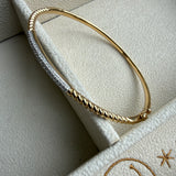 SAMPLE SALE 14k Solid Gold Diamond Bangle