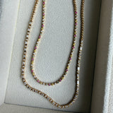 SAMPLE SALE 14k Solid Gold Natural Diamond Tennis Necklace