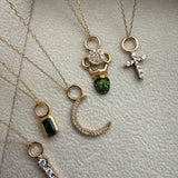 SAMPLE SALE 14k Solid Gold Diamond Cross Pendant Necklace